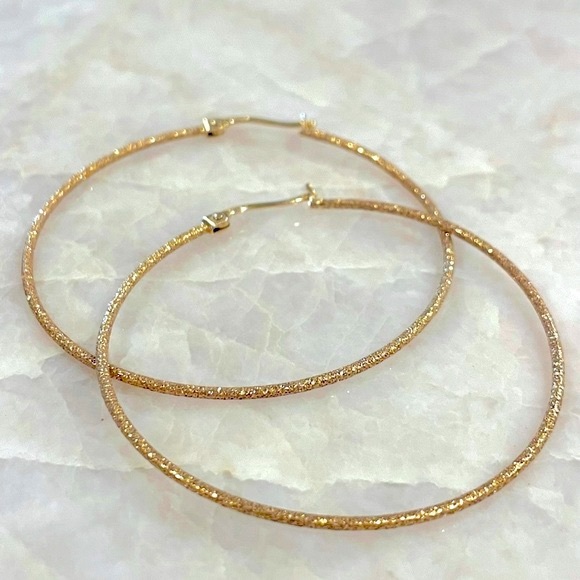 Pair of 14k Gold Hoop Earrings